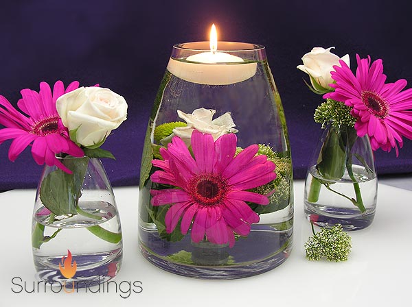 Floating Candle Centerpiece with Round Floating Candles