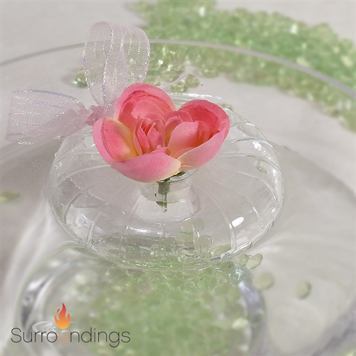 Glass floating flower ring